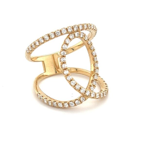 Diamond Ring Size 9.25 14k Gold 0.85 TCW 7.02 Grams Certified $5,950 215418 - Picture 10 of 12